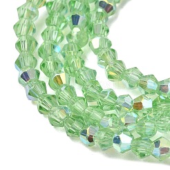 Fili di perline di vetro trasparente placcato ab colore&nbsp;GLAA-G127-01G