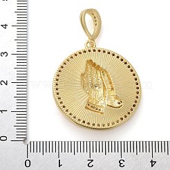 Pendentifs en laiton zircon cubique transparent&nbsp;KK-M319-21G