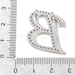 Pendenti in zirconi cubici trasparenti in micro pavè di ottone&nbsp;CU-CBA8481-01P-B