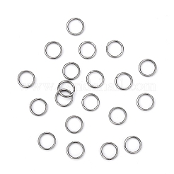 Anlaufgeschützte Schmuckteile Spaltringe aus Edelstahl in Originalfarbe&nbsp;X-STAS-E010-6x1mm-2