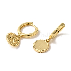 Orecchini di cerchio in ottone placcatura rack&nbsp;EJEW-B062-41G