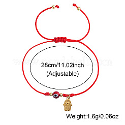 6 set di braccialetti intrecciati con perline a forma di occhio di Allah in vetro&nbsp;ID6668-8
