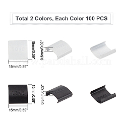 Ahademaker 200 Uds 2 colores hebilla de plástico pvc en forma de u para bandas de borde&nbsp;FIND-GA0002-12