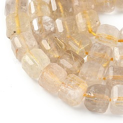 Natürlichen Gold Rutilquarz Perlen Stränge&nbsp;G-C267-A03