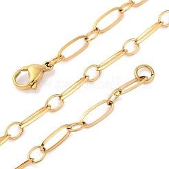 Colliers à maillons ovales en acier inoxydable 304&nbsp;NJEW-Q013-09G
