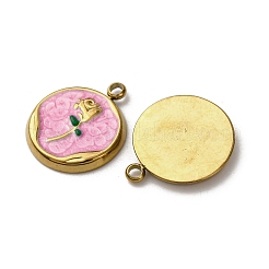 304 Edelstahl-Emaille-Anhänger&nbsp;STAS-P406-18G-02