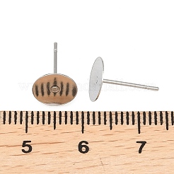 Anlaufgeschützte Ohrstecker aus flachem&nbsp;A-STAS-S028-37