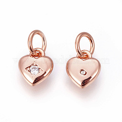 Adornos de latón micropavé de circonia cúbica&nbsp;ZIRC-F095-04RG