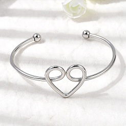 Bracelets manchettes en acier inoxydable 304 pour femmes&nbsp;BJEW-Z150-02P-01