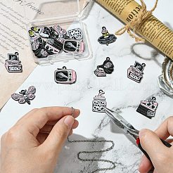 16pcs 8 Arten Zinklegierungs-Emaille-Anhänger&nbsp;ENAM-CJ0006-68