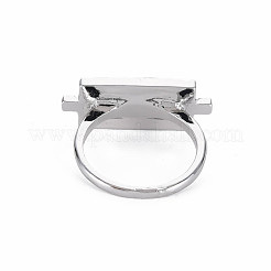 Rechteck mit Buchstaben s-Rackplattierungslegierungs-Breitbandringen&nbsp;RJEW-Q163-008B-RS