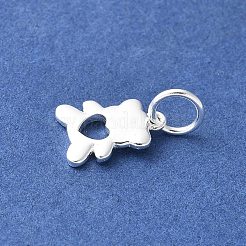 925 Sterling-Silber-Anhänger mit hohlem Herzbär&nbsp;STER-R012-01S