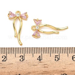 Pendentifs avec zircon cubiques à micro-pavés en laiton&nbsp;X-KK-A281-10G-03