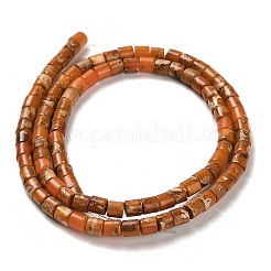 Fili di perle di diaspro sintetico regali / diaspro imperiale / sedimenti marini&nbsp;G-F765-E04-01