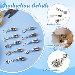 Cabeza de cremallera de aleación de zinc con dijes de formas mixtas&nbsp;PALLOY-TAC0108