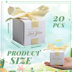 Geschenkverpackungsboxen aus Papier für Hochzeiten mit Polyesterband&nbsp;CON-WH0105-08