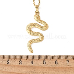 Halsketten mit Schlangenanhänger aus 304 Edelstahl für Damen und Herren&nbsp;LS-NJEW-Z063-03G-05