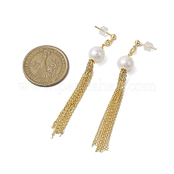 Natürliche Perle Ohrstecker&nbsp;EJEW-P286-43G