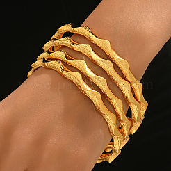 4 set di braccialetti in lega di zinco con onde eleganti per le donne&nbsp;HJ1399-2