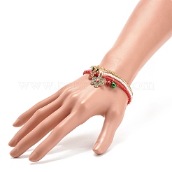 Set di braccialetti elastici con semi di vetro in stile 6 pz 6&nbsp;BJEW-JB08201