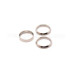 3 Stück geriffelte Fingerringfassungen aus Edelstahl 304&nbsp;FIND-WH0105-09A-P