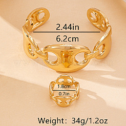 Manschettenarmbänder und Ringe aus Kaffeebohnenlegierung&nbsp;FS-WG0F6B5-01
