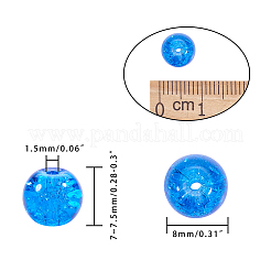 Perle di vetro craquelé di 15 colore&nbsp;CCG-PH0003-03