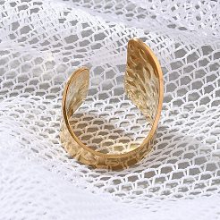 Offene Manschettenringe aus 304 Edelstahl für Unisex&nbsp;RJEW-Q003-07G