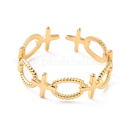 Anelli in acciaio inossidabile 304 placcati ioni (ip)&nbsp;RJEW-L102-09G