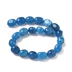 Billes de jade naturelles de teint en malaisades teintes&nbsp;G-P528-I13-01
