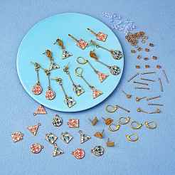 DIY-Kits zur Herstellung von Edelstein-Ohrringen&nbsp;DIY-SZ0008-72
