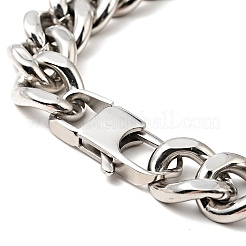 Bracciale a maglie romboidali in acciaio inossidabile 304 anti-ossidazione con catene a maglie per uomo e donna&nbsp;BJEW-E009-22P
