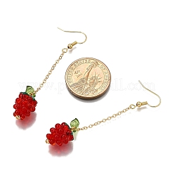 Pendientes colgantes con borlas de lampwork hechos a mano&nbsp;EJEW-TA00658