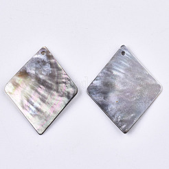 Natürliche schwarze Lippe Shell Anhänger&nbsp;SHEL-N026-65
