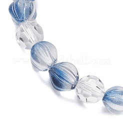 Braccialetti elastici con perline di vetro trasparenti per donna&nbsp;BJEW-JB12159-01