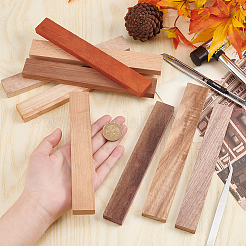 9 pièce de matériel de bricolage en bois brut de 9 couleurs pour l'artisanat des épingles à cheveux&nbsp;WOOD-OC0002-85