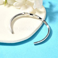 Bracciali a polsino in acciaio inossidabile 304 anti-ossidazione&nbsp;BJEW-K222-02P