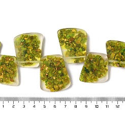 Gefärbter natürlicher Imperialjaspis mit Harzperlensträngen&nbsp;G-Q017--E05-01B