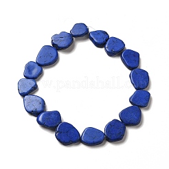 Brins de perles synthétiques teintes en turquoise&nbsp;G-E594-25H