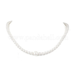 Muschelperlen-Halsketten und Ohrstecker-Sets für Damen&nbsp;SJEW-JS01349