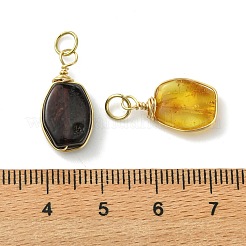 Pendenti avvolti in filo di rame ambrato naturale&nbsp;PALLOY-JF05548