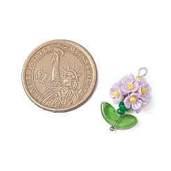 Colgantes de flores con cuentas de semillas de vidrio&nbsp;PALLOY-MZ00521-04