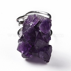 Manschettenring mit natürlichen Amethyst-Nuggets&nbsp;LS-RJEW-G271-01P-02