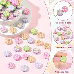 50pcs perles acryliques opaques de placage uv&nbsp;SACR-CJ0001-75