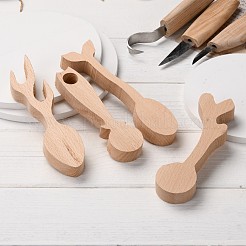 Cuillère vierge en bois inachevé&nbsp;DIY-E026-11