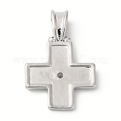 Porte micro ouvrent pendentifs zircone cubique en laiton de placage&nbsp;KK-R143-13P