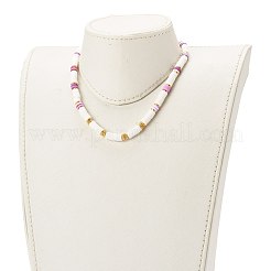Collares de cuentas de heishi de arcilla polimérica&nbsp;NJEW-JN03504-02