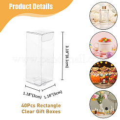 Emballage cadeau rectangle en plastique transparent pvc&nbsp;CON-DC0001-12C