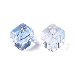 Perles de verre transparentes de peinture de cuisson&nbsp;DGLA-N005-01A-03