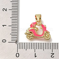 Emaille-Anhänger aus Messing mit Gestellbeschichtung&nbsp;KK-I720-16G-02
